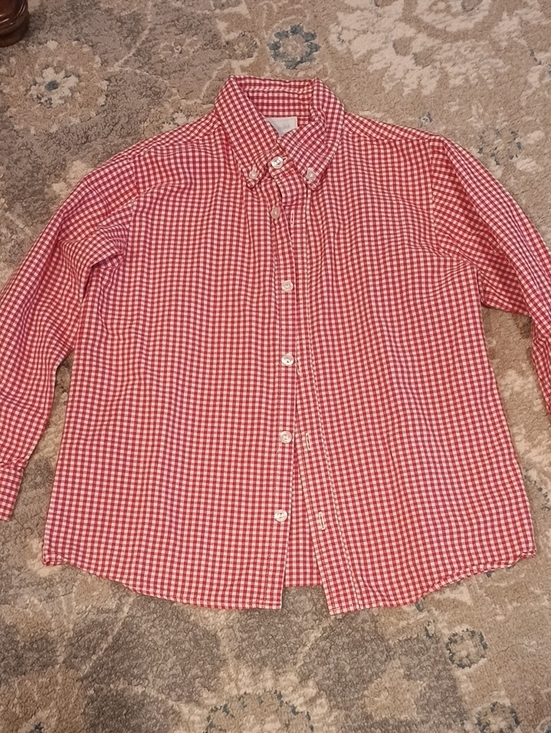Little English Other - Little English Red and White Gingham Button-Down Shirt
